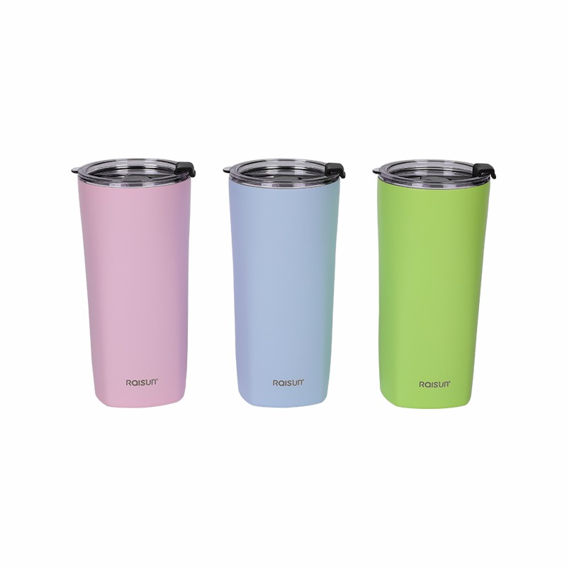 Taza de agua de oficina de 600 ml con tres tazas de café exteriores y dos con aislamiento de acero inoxidable